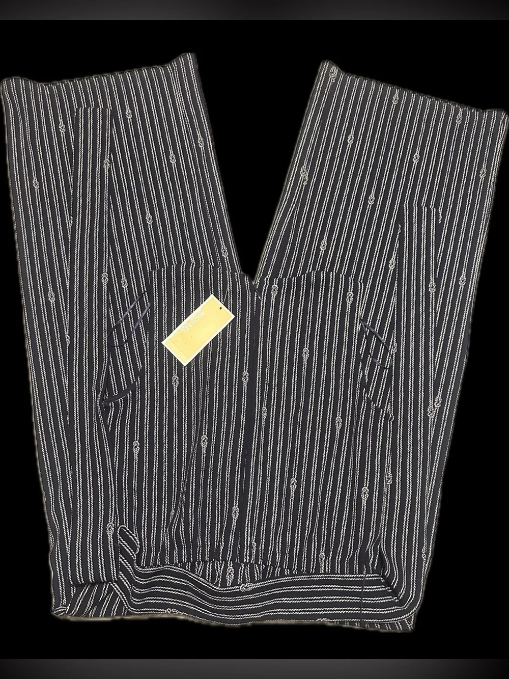 Michael Kors Striped Sleeveless Chain-trim jumpsuit